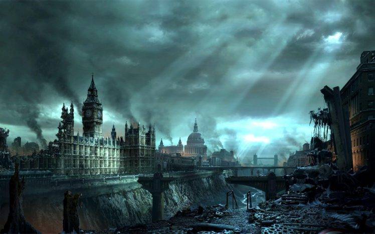 apocalyptic, Cityscape, London, Hellgate: London HD Wallpaper Desktop Background