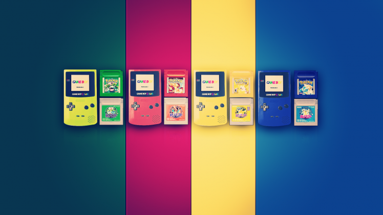 GameBoy, Colorful, Pokemon First Generation, Charizard, Blastoise, Pikachu, Venusaur HD Wallpaper Desktop Background