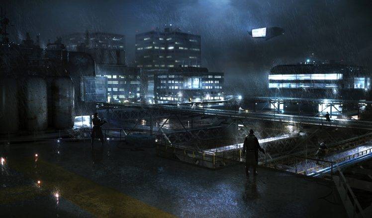 night, Cyberpunk, Rain, Futuristic HD Wallpaper Desktop Background