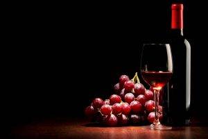 wine, Drink, Grapes, Dark, Food