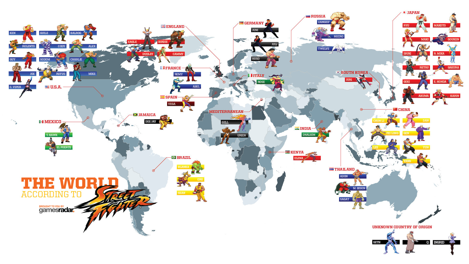 Street Fighter, Map Wallpaper