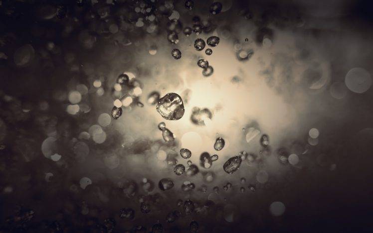 photography, Macro, Water Drops, Sepia HD Wallpaper Desktop Background