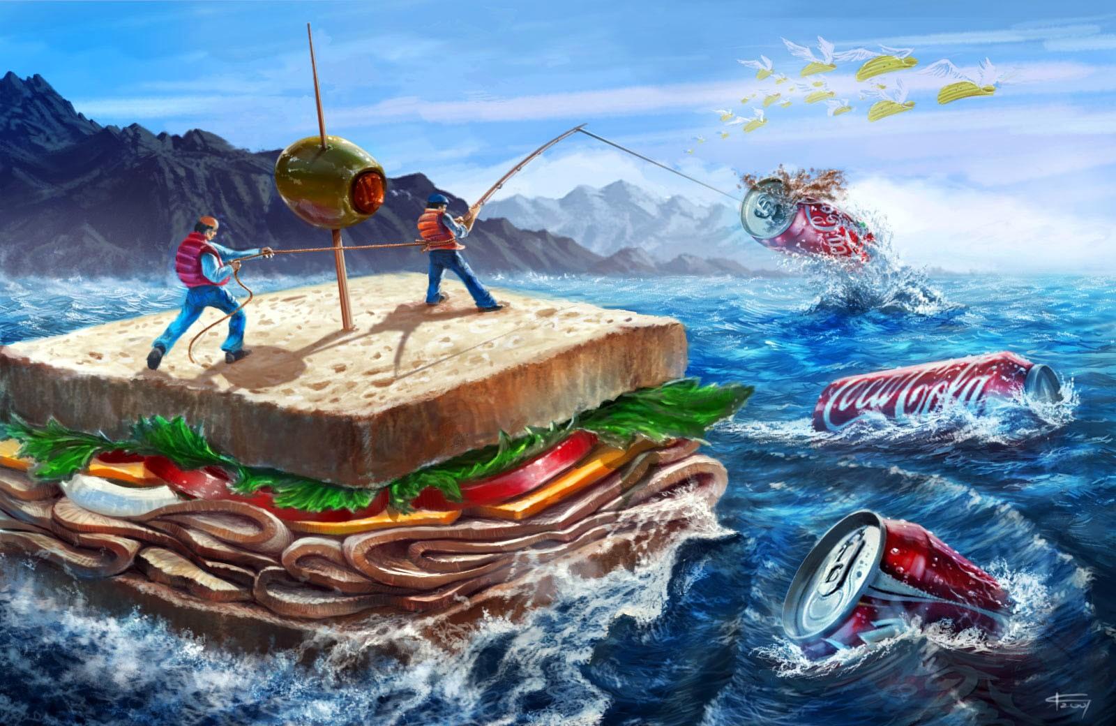Coca Cola, Food, Artwork Wallpaper