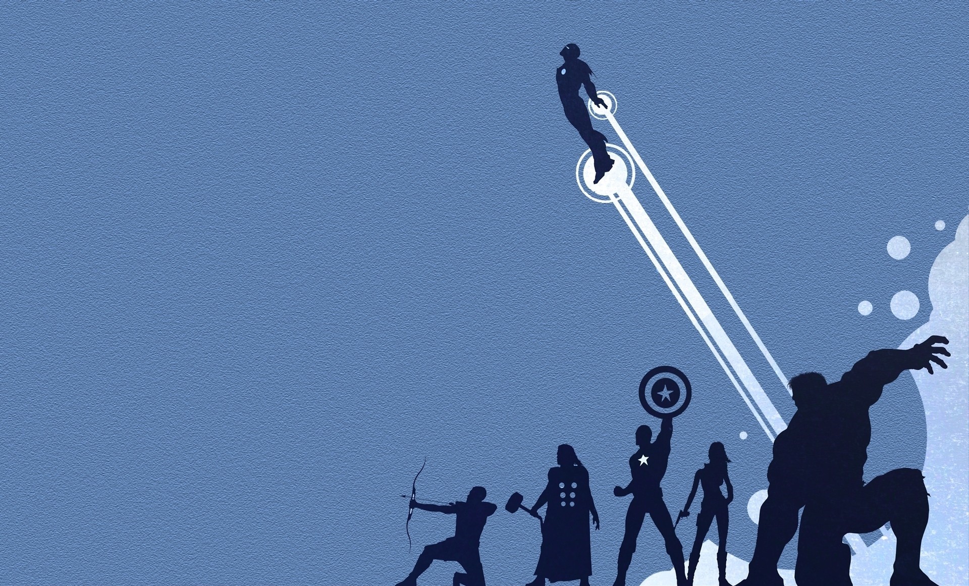 Iron Man, Hulk, Thor, Captain America, Black Widow, Hawkeye, The Avengers Wallpaper
