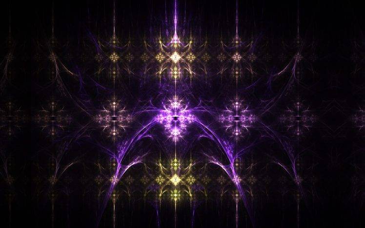 fractal, Purple, Yellow, Mathematics, Shiny HD Wallpaper Desktop Background