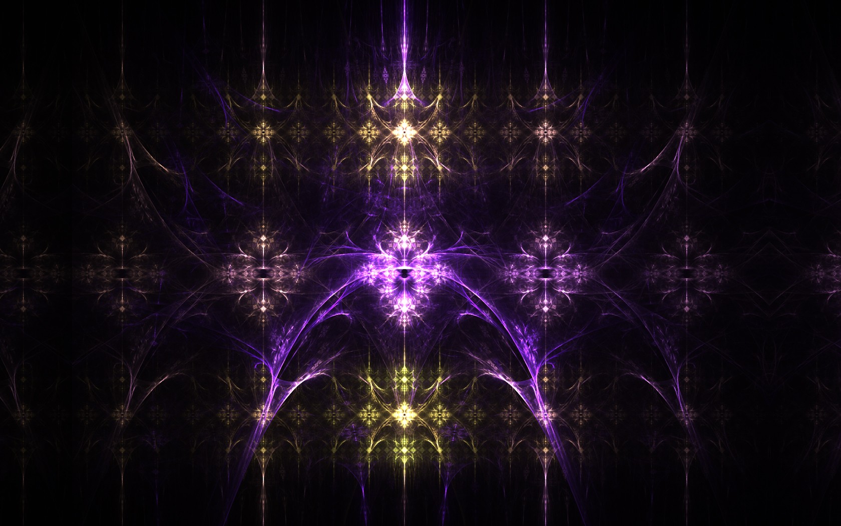 fractal, Purple, Yellow, Mathematics, Shiny Wallpaper