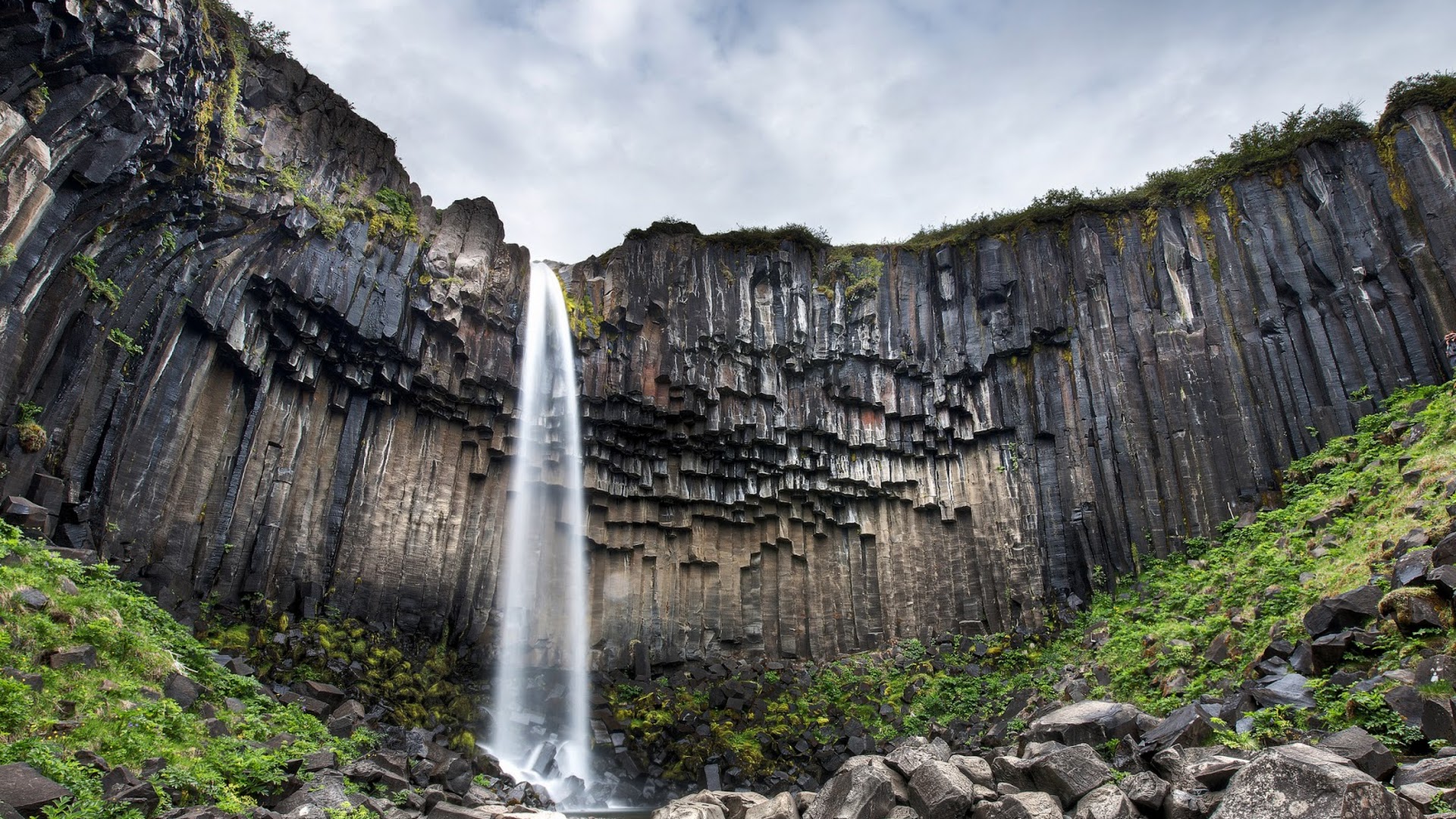 waterfall, Rock Formation Wallpaper