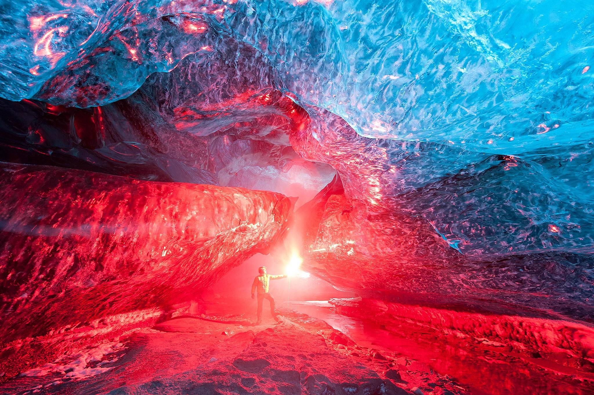 ice, Cave Wallpaper