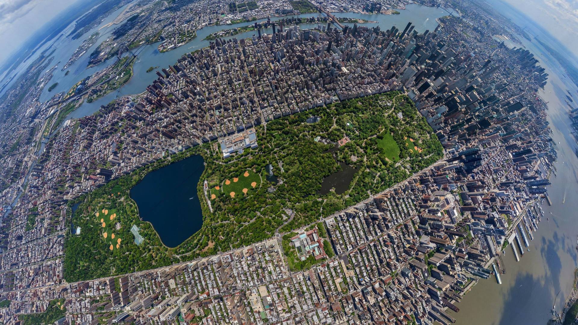 city, Urban, New York City, Central Park, Skyscraper, Building, Aerial View Wallpaper