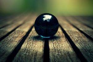 ball, Simple Background, Elements, Marble, Dark Blue, Blue, Photography, Macro