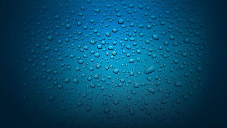 water Drops, Glass, Blue, Water On Glass HD Wallpaper Desktop Background