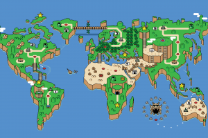 map, Super Mario, SNES
