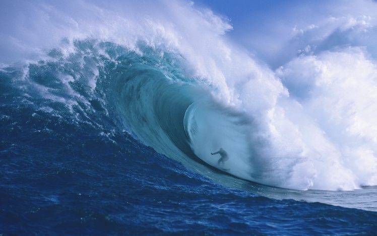 sea, Waves, Surfers HD Wallpaper Desktop Background
