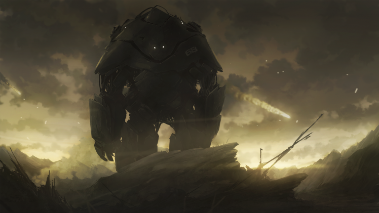 mech, Apocalyptic, Colossus HD Wallpaper Desktop Background