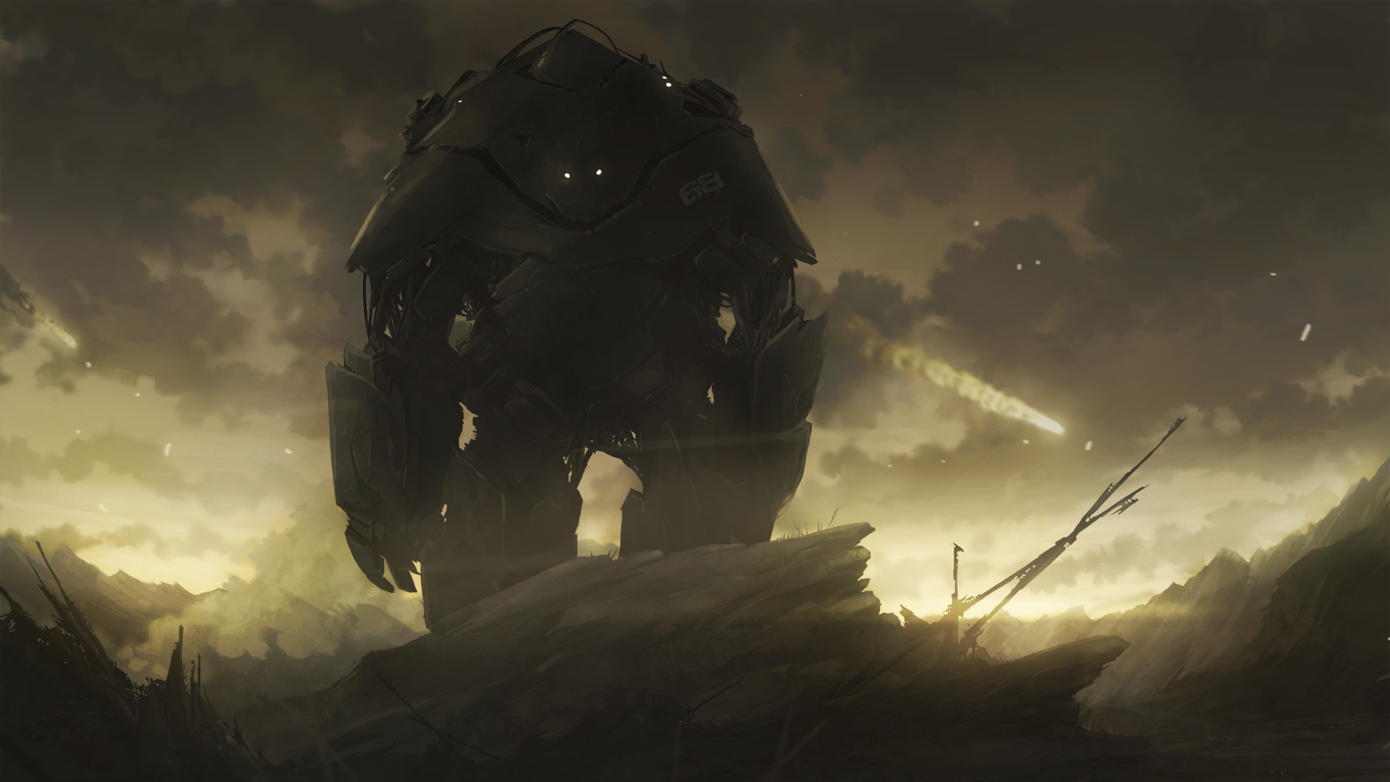 mech, Apocalyptic, Colossus Wallpaper