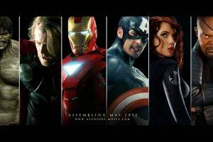 Hulk, Iron Man, Thor, Captain America, Black Widow, Nick Fury, The Avengers