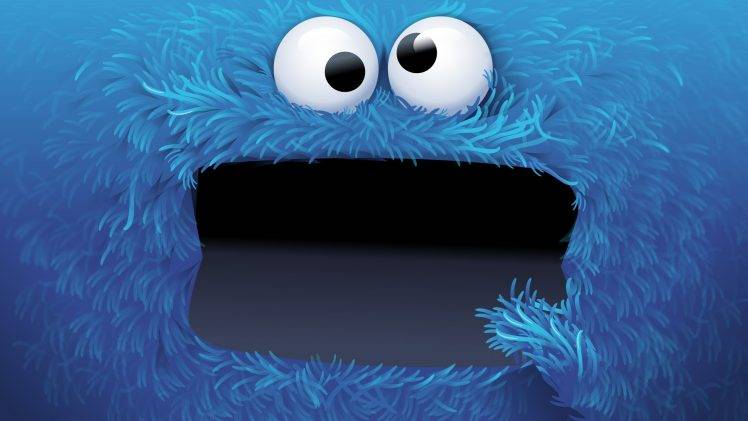 eyes, Cookie Monster, Face, Blue HD Wallpaper Desktop Background