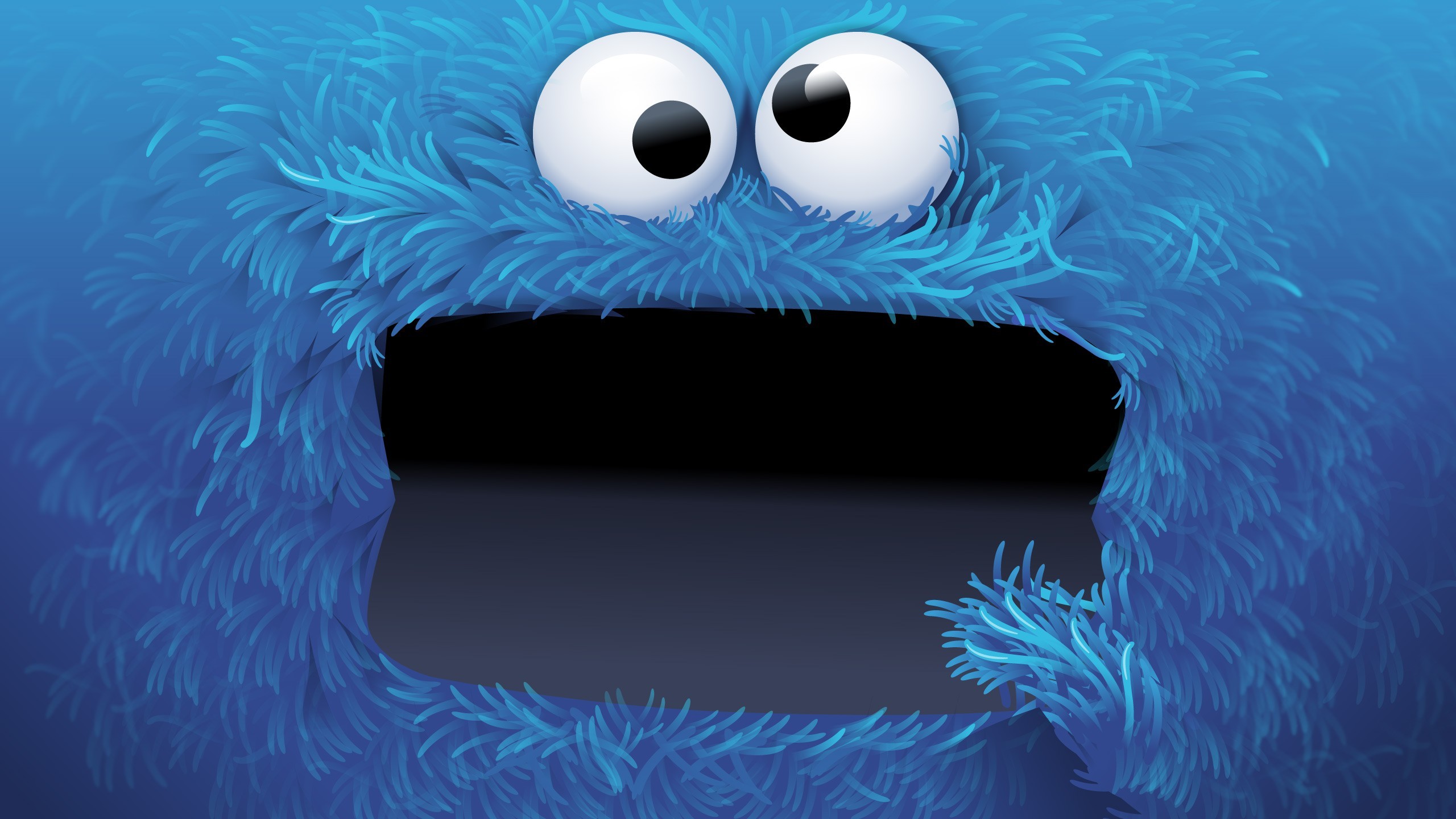 eyes, Cookie Monster, Face, Blue Wallpaper
