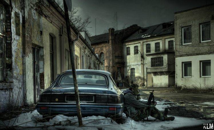gas Masks, Abandoned, Poland, Urban Exploring, Urbex, Klamra, S.T.A.L.K.E.R. HD Wallpaper Desktop Background