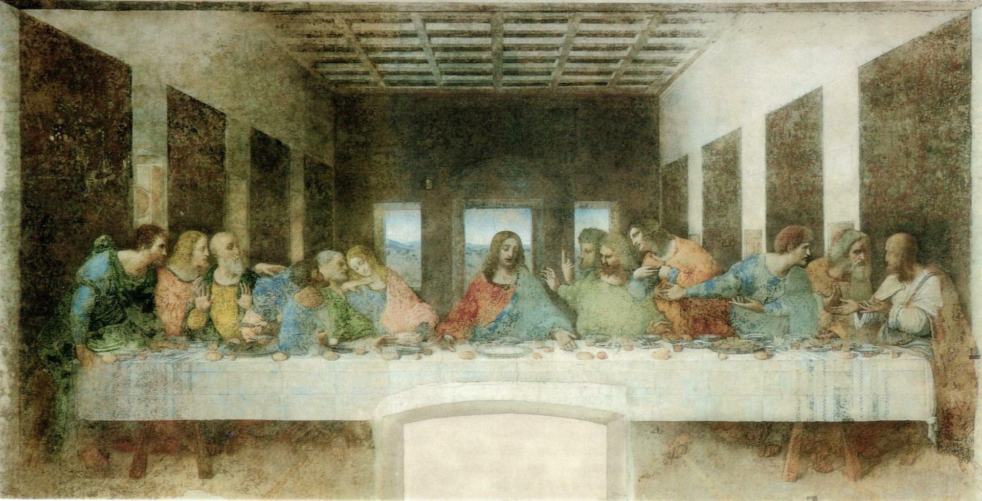 Leonardo Da Vinci, The Last Supper, Painting, Jesus Christ, Classic Art Wallpaper