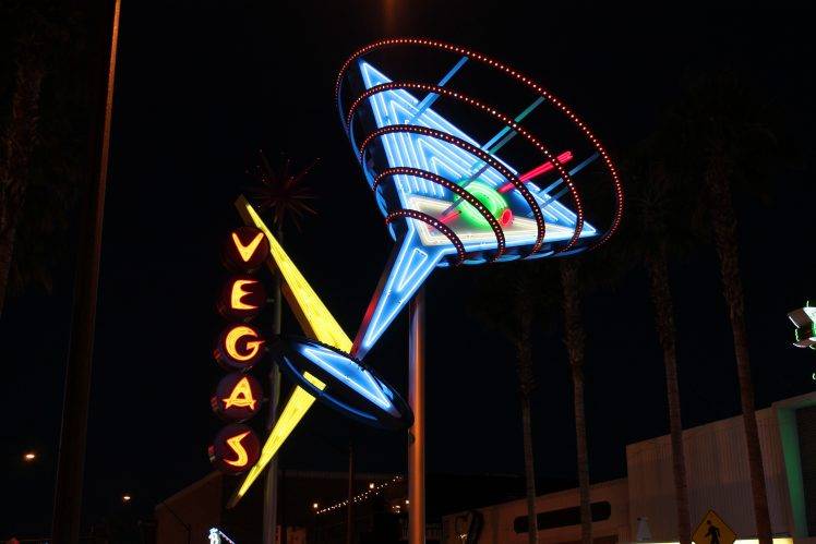 Las Vegas, Neon, Signs, Night HD Wallpaper Desktop Background