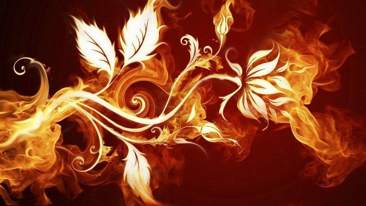fire, Leaves, Vectors HD Wallpaper Desktop Background