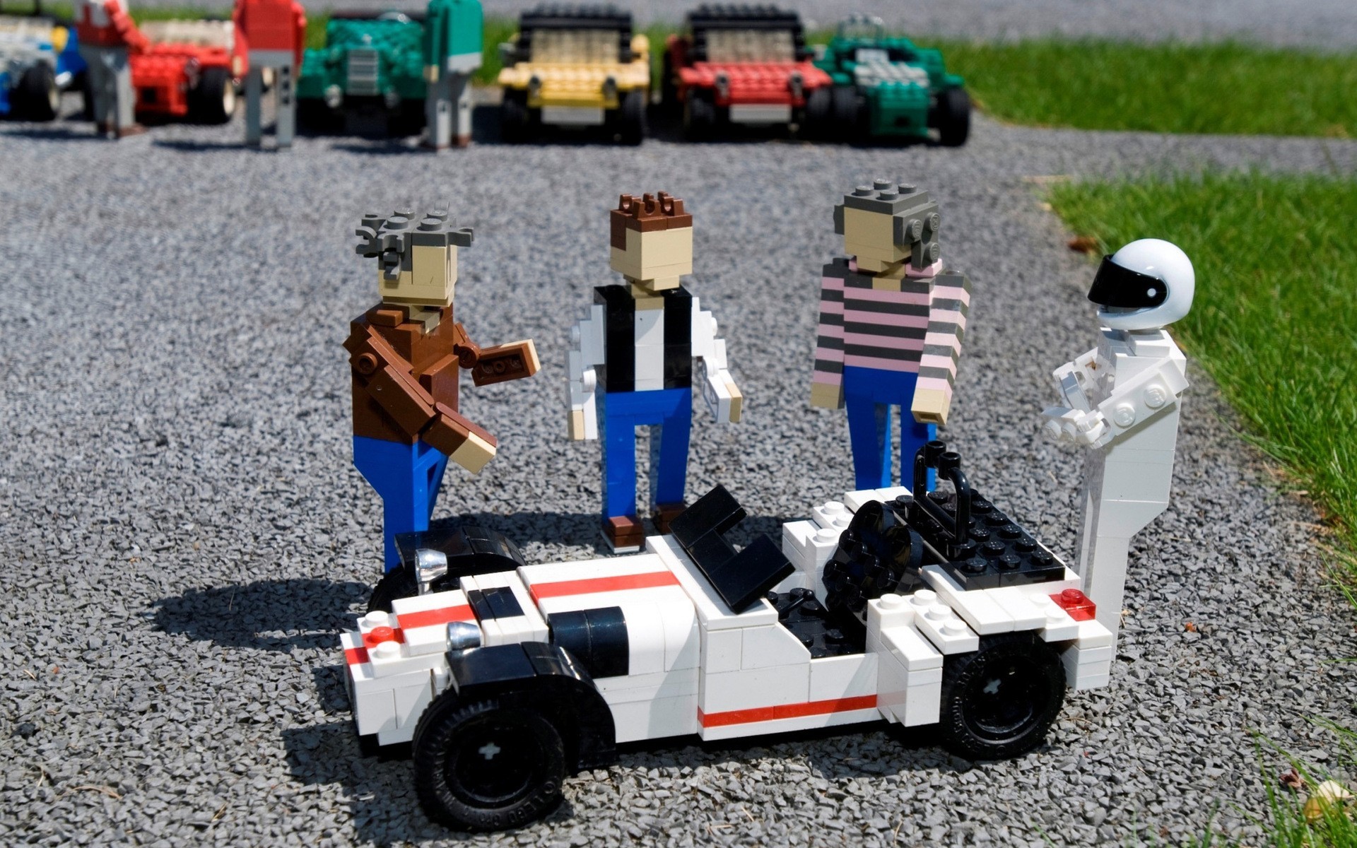 Top Gear, LEGO, The Stig, Jeremy Clarkson, Richard Hammond, James May, Captain Slow Wallpaper