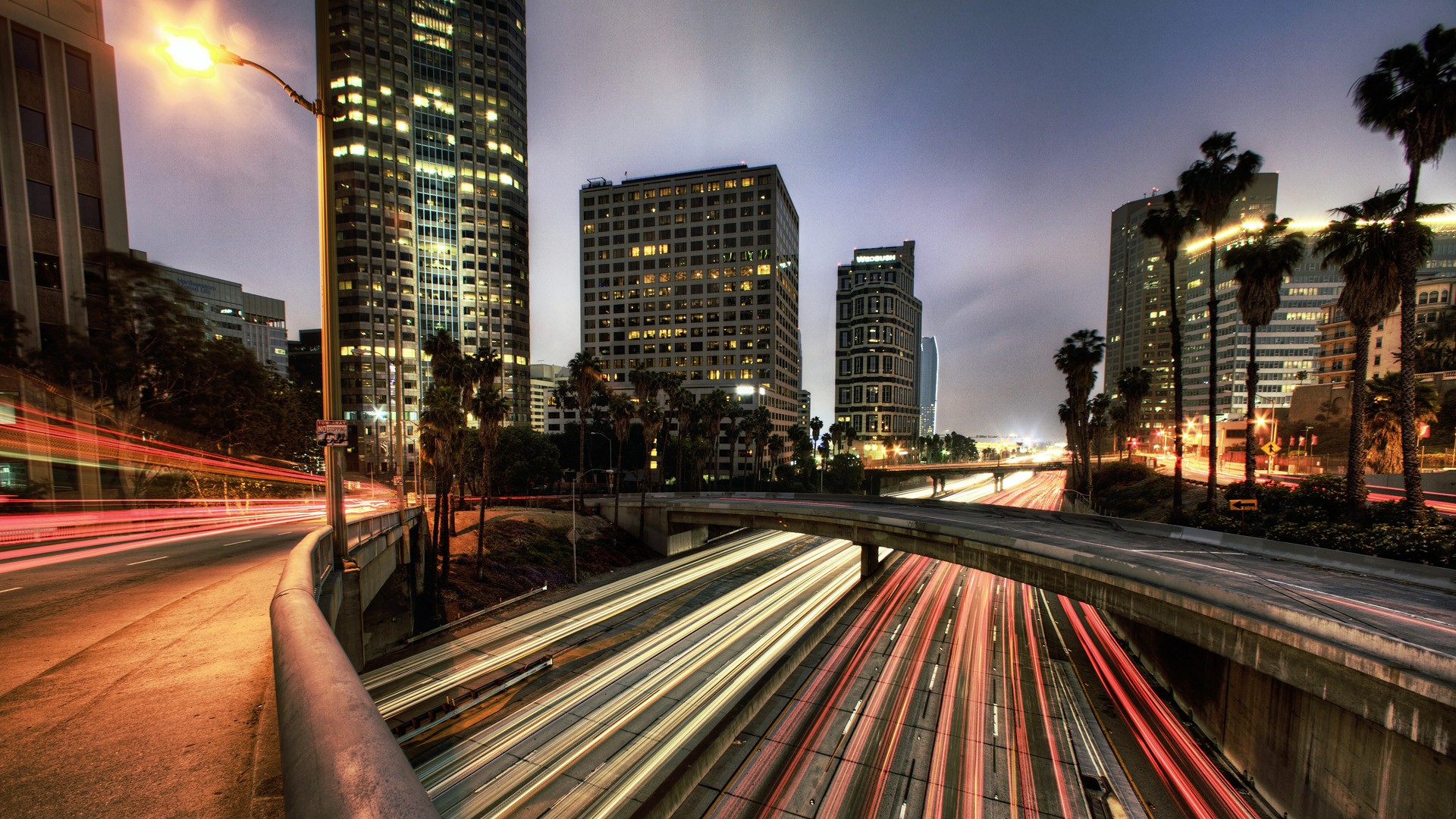 HDR, Building, Lights, Bridge, Long Exposure, Road Wallpaper