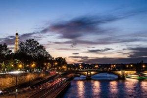 HDR, Lights, Bridge, Paris