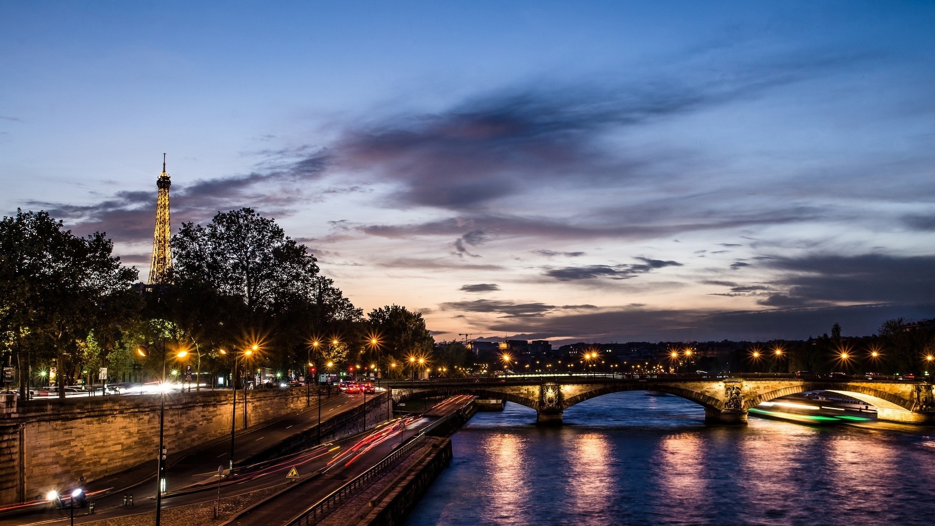HDR, Lights, Bridge, Paris Wallpaper