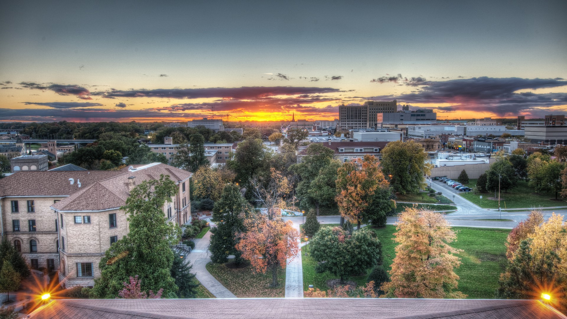 HDR, Building, Sunset Wallpaper