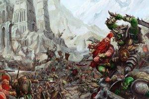 Warhammer, War, Orcs, Battle
