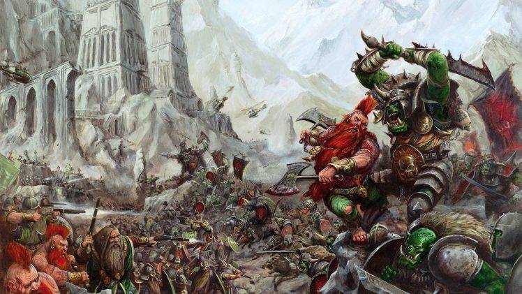 Warhammer, War, Orcs, Battle HD Wallpaper Desktop Background
