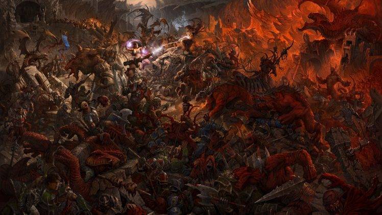 Warhammer, War, Battle HD Wallpaper Desktop Background