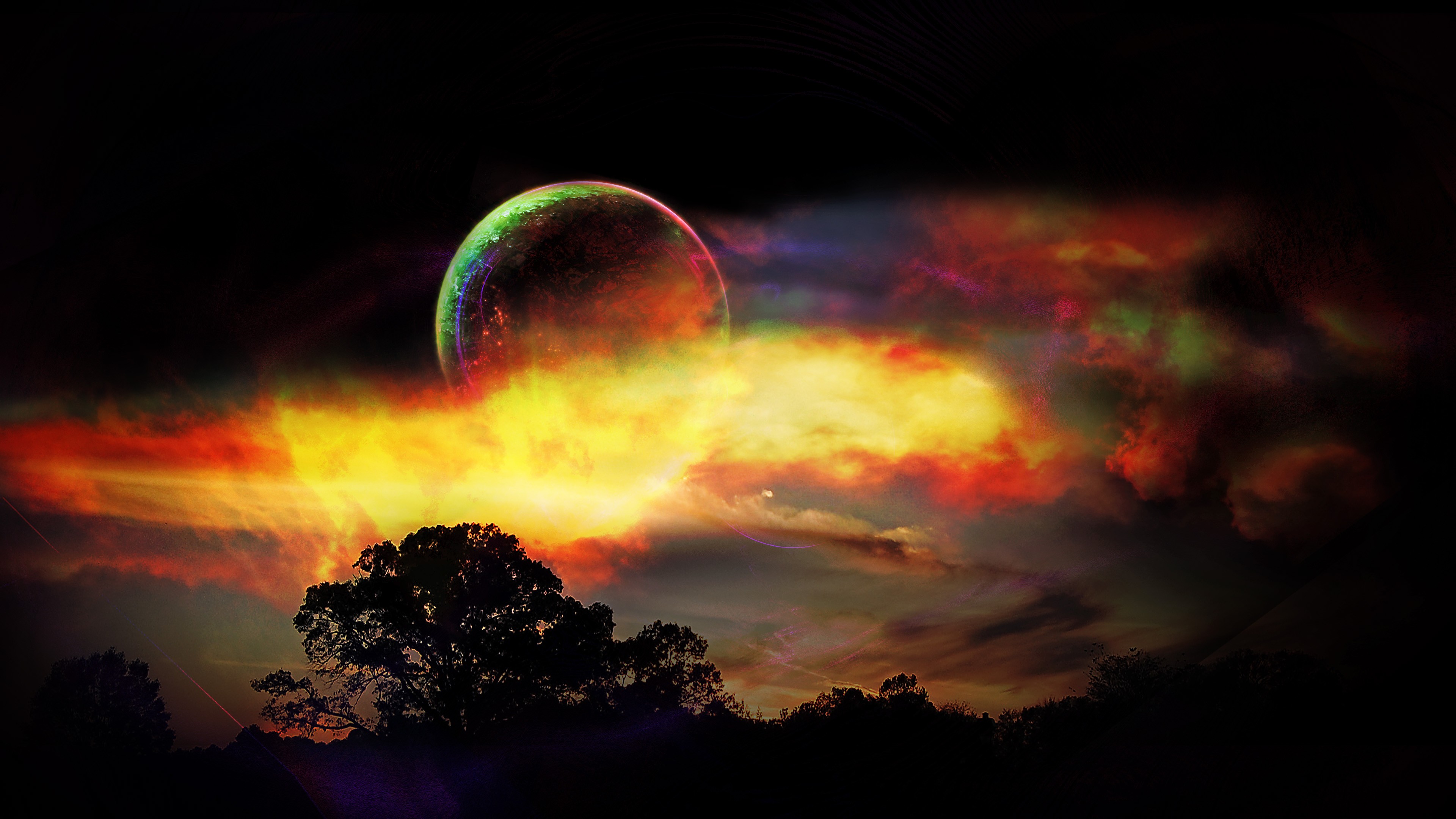 artwork, Aurorae Wallpaper