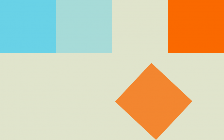 colorful, Square, Blue, Orange HD Wallpaper Desktop Background