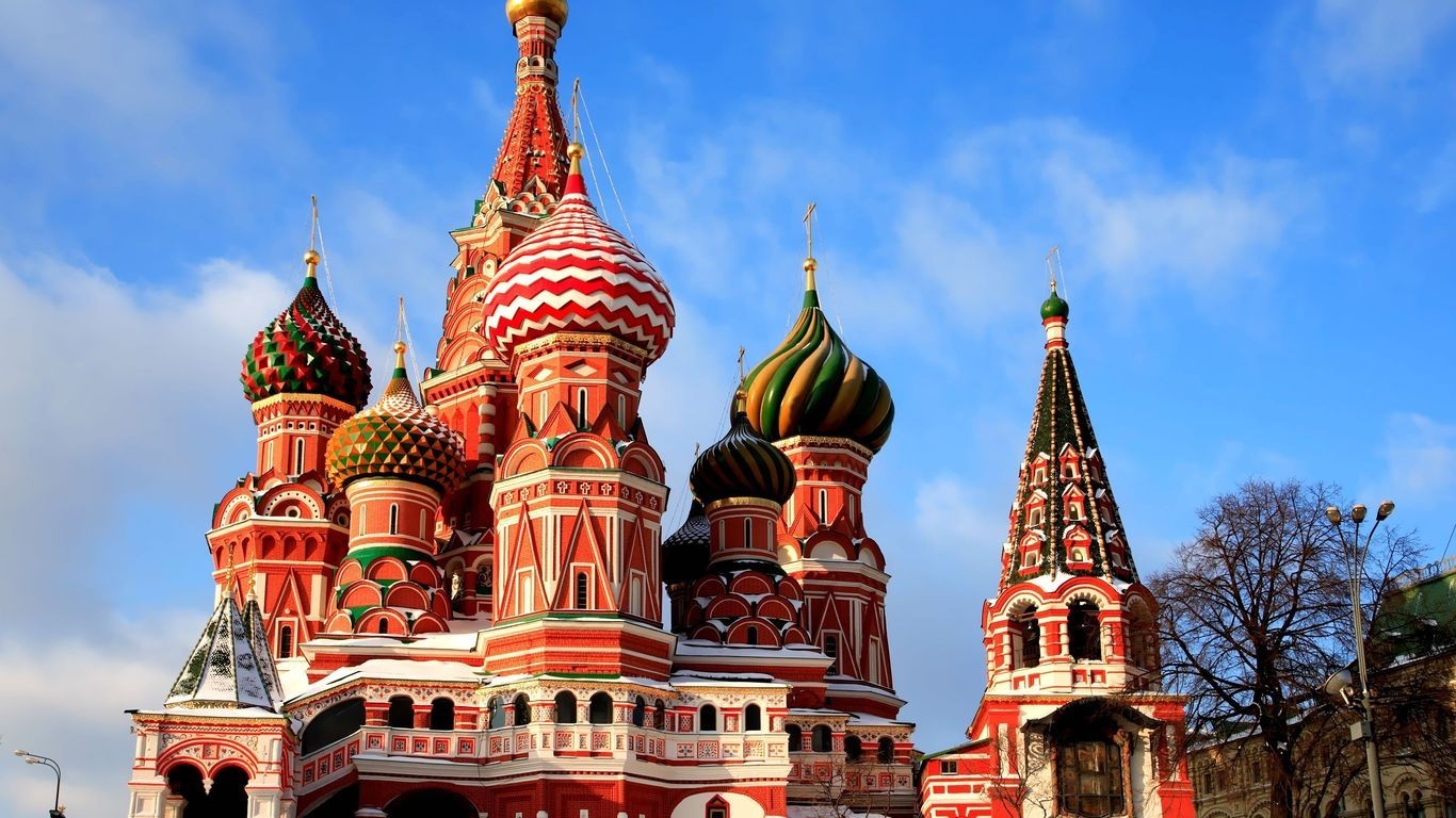 Russia, Moscow, Europe, Saint Basils Cathedral Wallpaper