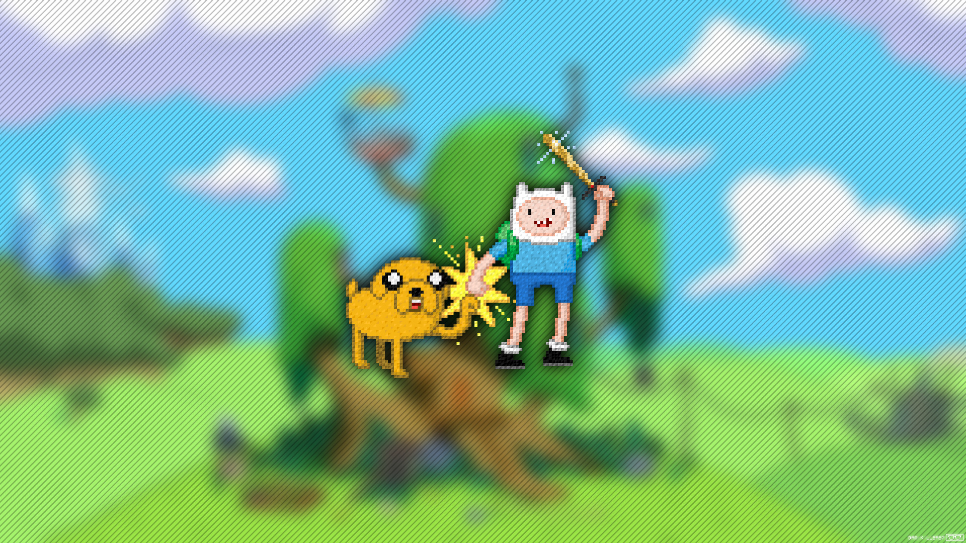 Adventure Time, Pixel Art, Trixel Wallpaper