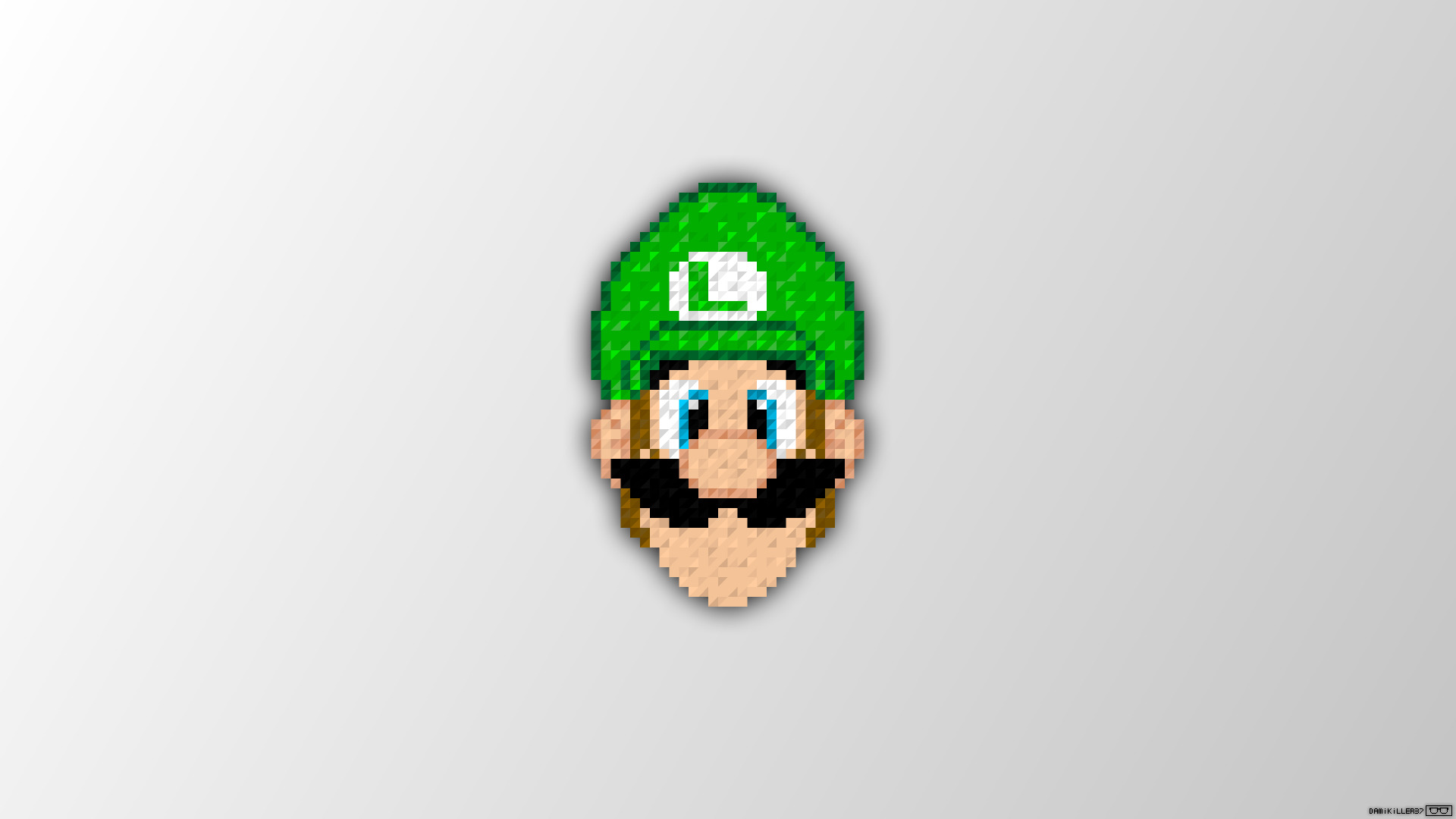 pixel Art, Super Mario, Luigi, Trixel Wallpaper