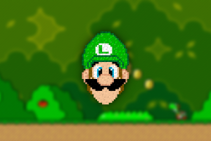pixel Art, Super Mario, Luigi, Trixel