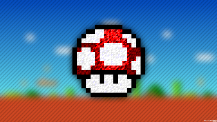 pixel Art, Trixel, Super Mario HD Wallpaper Desktop Background