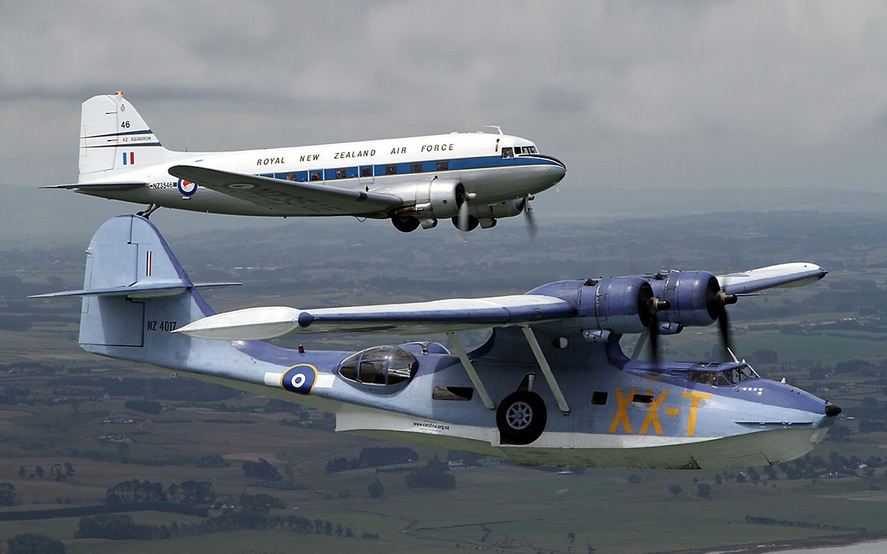 airplane, C 47 Skytrain, Douglas DC 3, Consolidated PBY Catalina Wallpaper