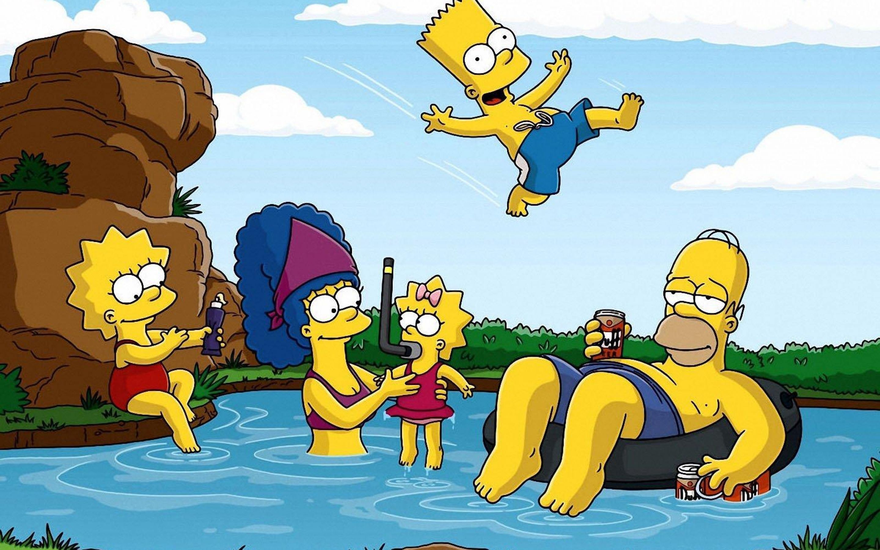 The Simpsons, Homer Simpson, Marge Simpson, Bart Simpson, Lisa Simpson, Maggie Simpson Wallpaper