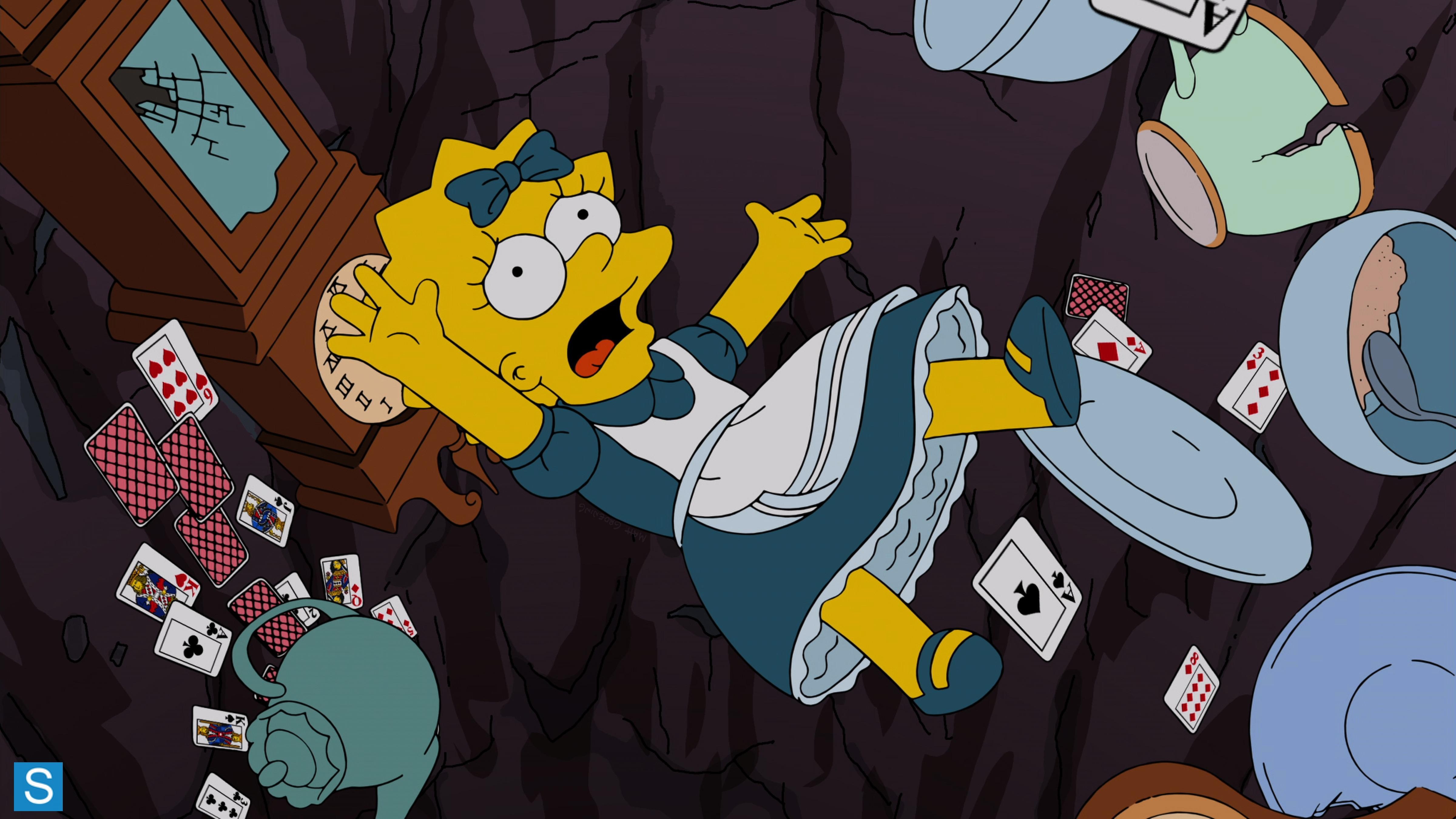 Lisa Simpson, The Simpsons, Alice In Wonderland Wallpaper