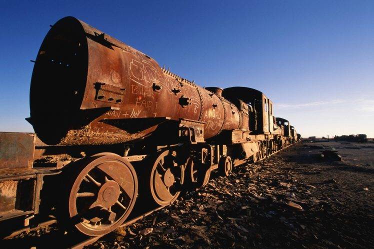 train, Rust, Steam Locomotive, Abandoned HD Wallpaper Desktop Background