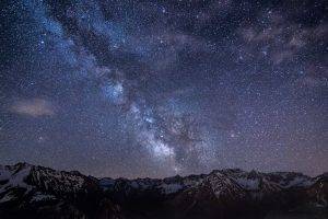 mountain, Stars, Milky Way