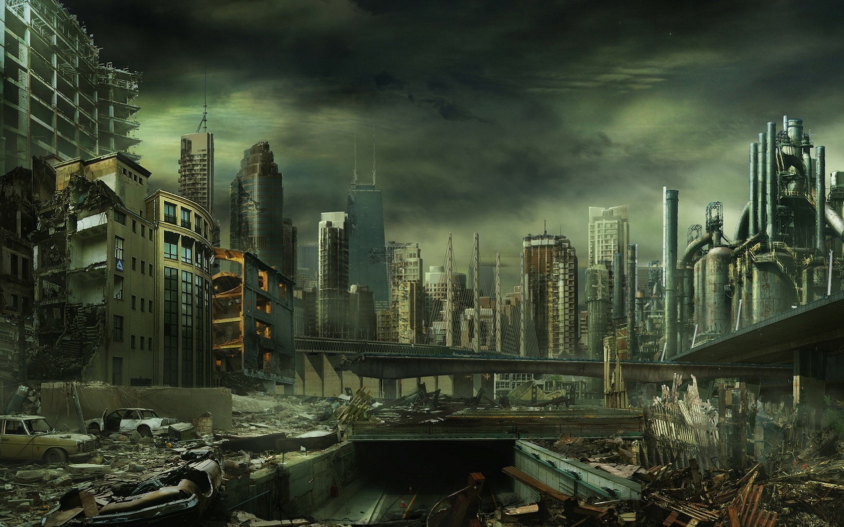 futuristic, Dystopian, Apocalyptic Wallpaper