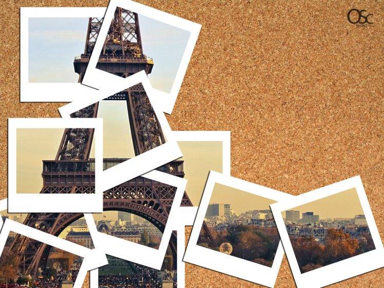polaroids, Eiffel Tower HD Wallpaper Desktop Background
