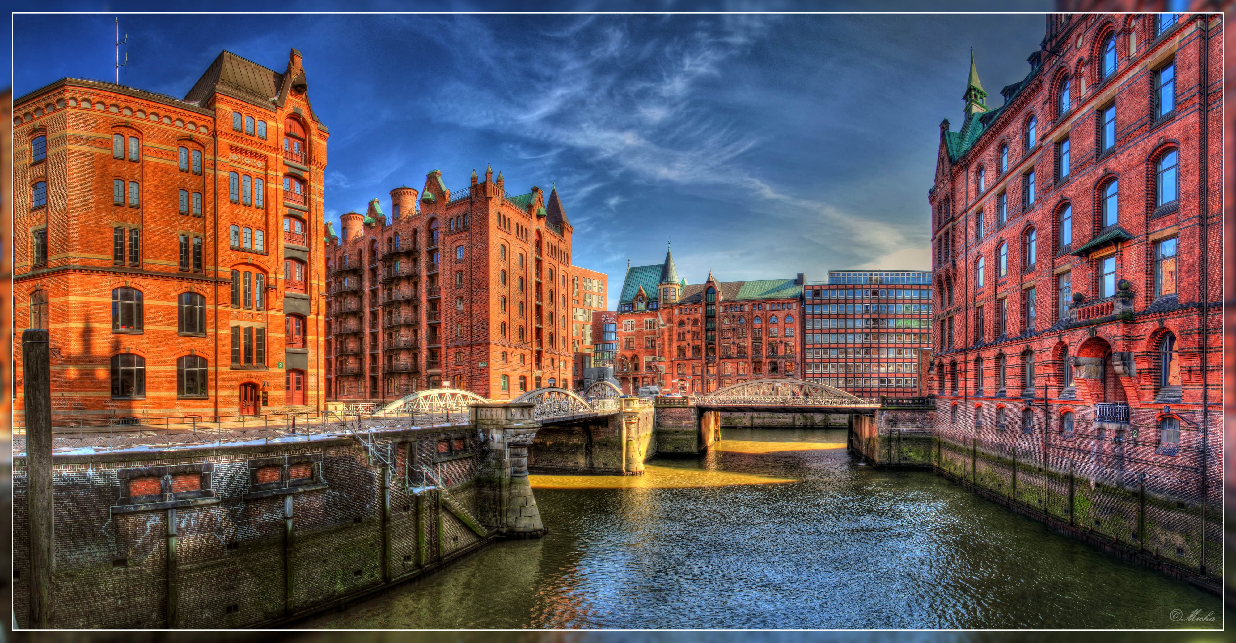 Hamburg, Germany, City, Canal Wallpapers HD / Desktop and Mobile