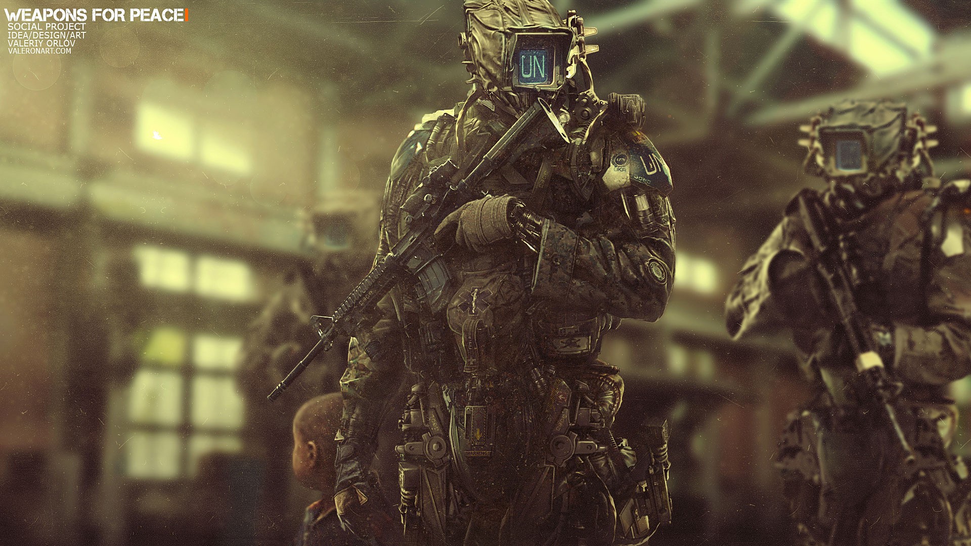 M4, Soldier, Cyborg Wallpaper